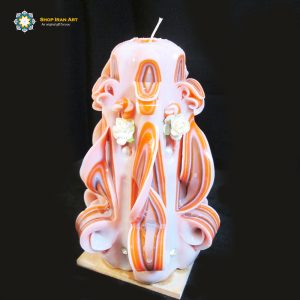 Hand Carved Candle, Ruby Design (20 cm height) 20