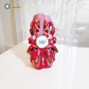 Hand Carved Candle, Valentines Design (20 cm height) 14