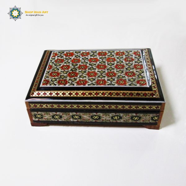 Persian Marquetry Jewelry Box, Love Stars Design 4