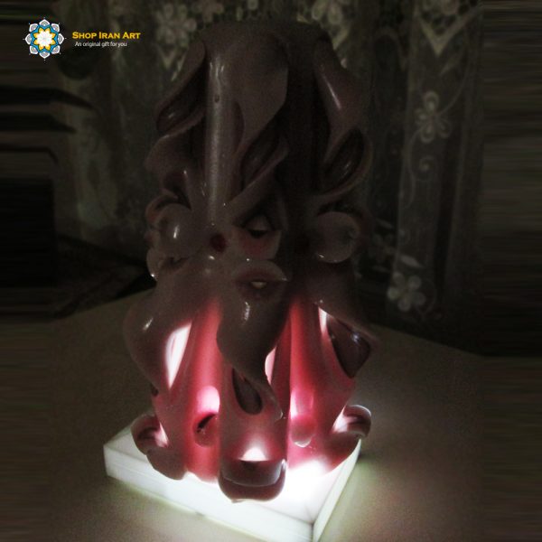 Hand Carved Candle, Love Rose Design (20 cm height) 15