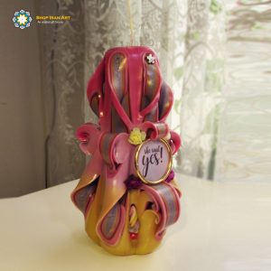 Hand Carved Candle, Celebration Design (20 cm height) 15