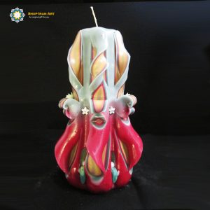 Hand Carved Candle, Happiness Design (20 cm height) 16