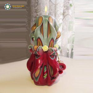 Hand Carved Candle, Happiness Design (20 cm height) 18