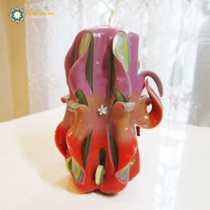 Hand Carved Candle, Lenox Design (15 cm height) 19