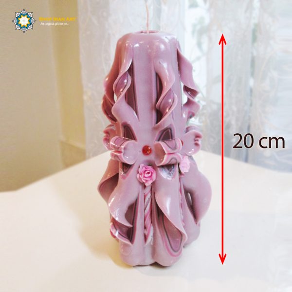 Hand Carved Candle, Love Rose Design (20 cm height/ Second Design) 6