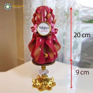 Hand Carved Candle, Valentine Design (20 cm height/Second Design) 18