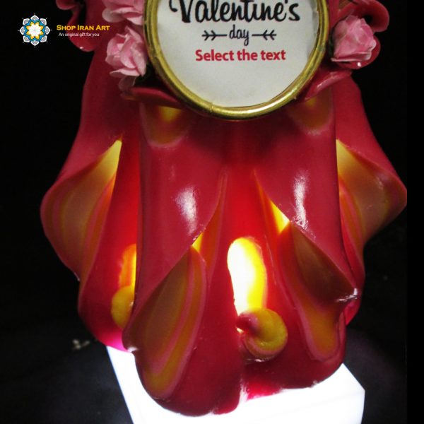 Hand Carved Candle, Valentine Design (20 cm height/Second Design) 9