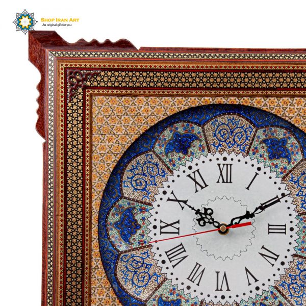 Handmade Wall Clock, Minakari & Khatam-kari, Icon Design 3