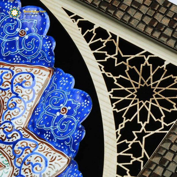 Mina-kari Persian Enamel Plate, Angel Design 4