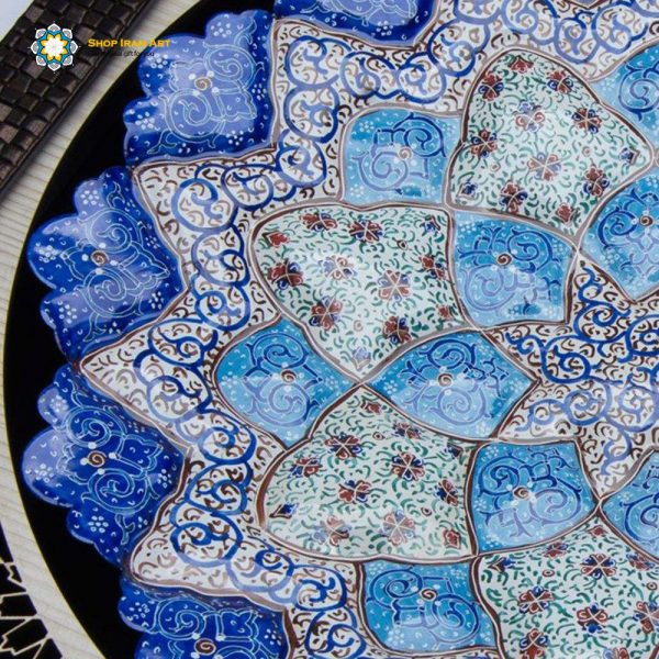 Mina-kari Persian Enamel Plate, Angel Design 5