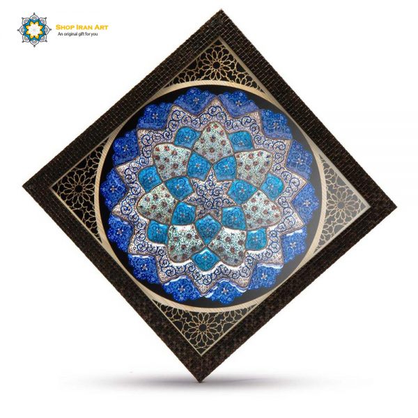 Mina-kari Persian Enamel Plate, Angel Design 6