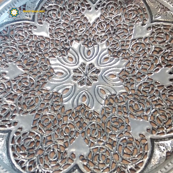 Persian Hand Engraved Copper Plate, PRO Design (Diameter 30 cm) 4