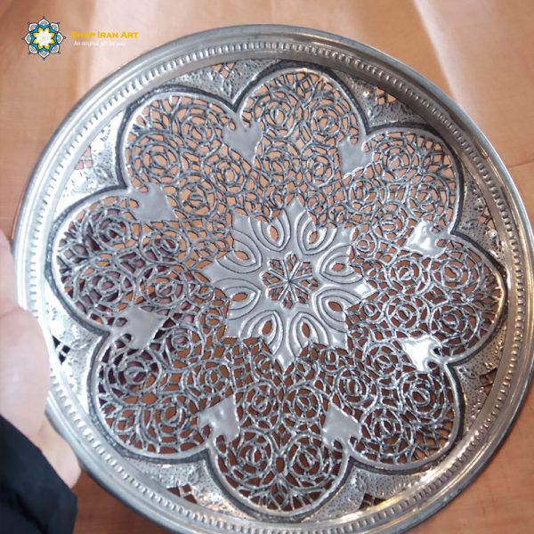 Persian Hand Engraved Copper Plate, PRO Design (Diameter 30 cm) 6