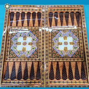 Persian Marquetry Khatam Kari Chess & Backgammon Board, Sky Design 22