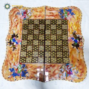 Persian Marquetry Khatam Kari Chess & Backgammon Board, King Design 32