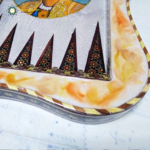 Persian Marquetry Khatam Kari Chess & Backgammon Board, King Design 27