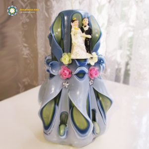 Hand Carved Candle, Bride & Groom (20 cm height/ First Design) 15