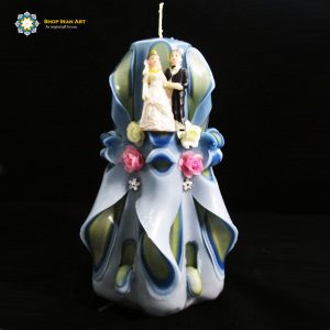 Hand Carved Candle, Bride & Groom (20 cm height/ First Design) 13
