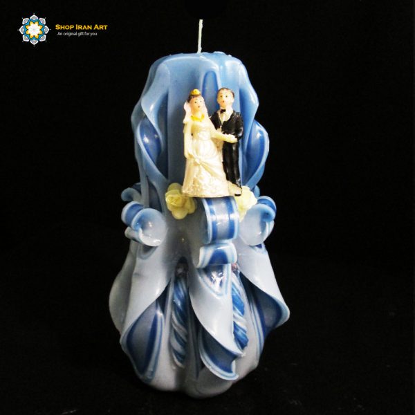 Hand Carved Candle, Bride & Groom (20 cm height/ Second Design) 3