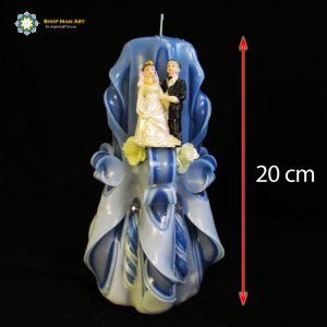 Hand Carved Candle, Bride & Groom (20 cm height/ Second Design) 16