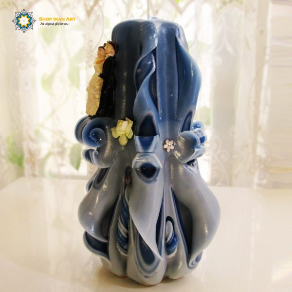 Hand Carved Candle, Bride & Groom (20 cm height/ Second Design) 10