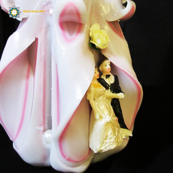 Hand Carved Candle, Bride & Groom (20 cm height/ 4th Design) 3
