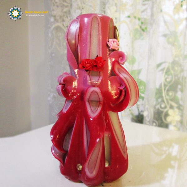 Hand Carved Candle, Passionate LOVE Design (20 cm height) 12