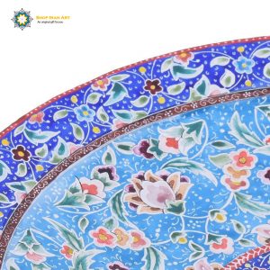 Mina-kari Persian Enamel Plate, Fidelity Design 8