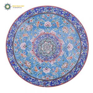 Mina-kari Persian Enamel Plate, Fidelity Design 10