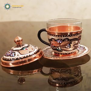 Minakari Persian Enamel Cup, Flowers Design (Second Design) 7