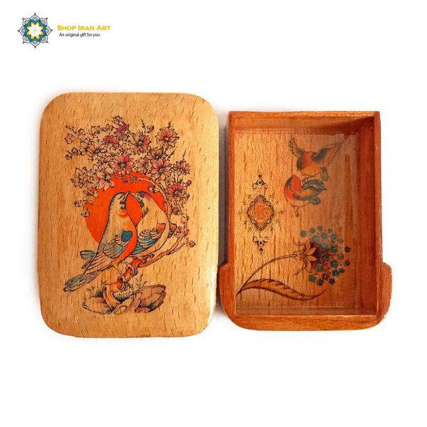 Persian Marquetry Khatam Kari Jewelry Box, Birds Design 4