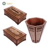 Persian Marquetry Spoon & Fork Box, Tissue Box and Trash Bin, (Tokyo 2020 offer) 2