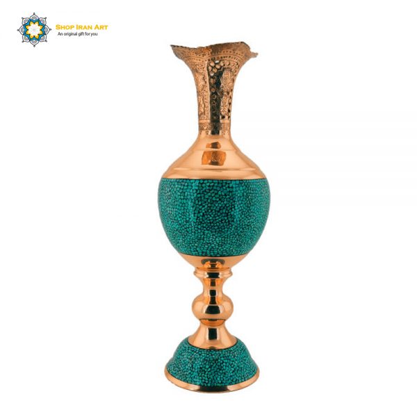 Persian Turquoise Flower Vase, Continental Design 3