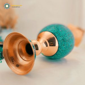 Persian Turquoise Flower Vase, Continental Design 11