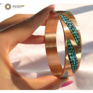Copper & Turquoise Bracelet, Simple Show Design
