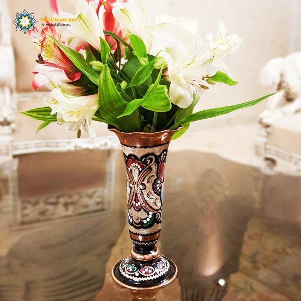 Handcrafted Minakari Flower Pot, Rafael Design (1 PC) 4