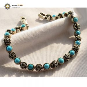 Persian Turquoise Bracelet, Jupiter Design 7