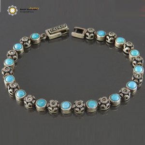 Persian Turquoise Bracelet, Jupiter Design 8