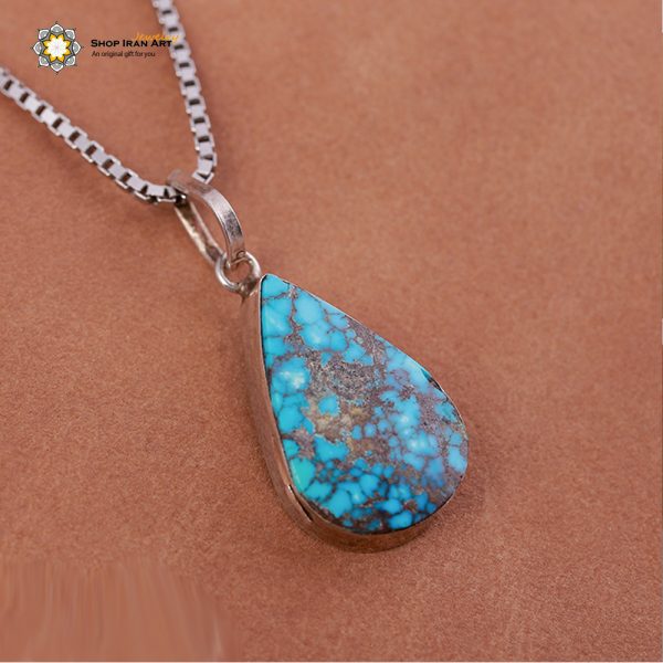 Persian Turquoise Necklace, Drop Design 3