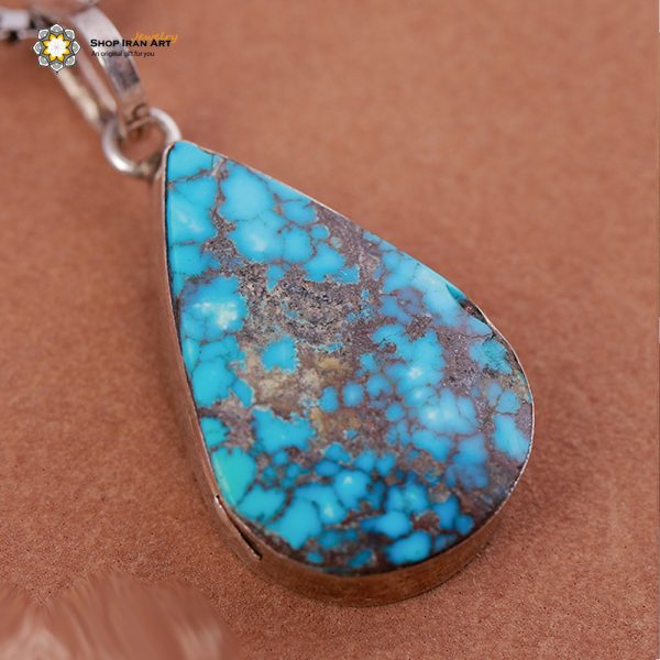 Persian Turquoise Necklace, Drop Design 4