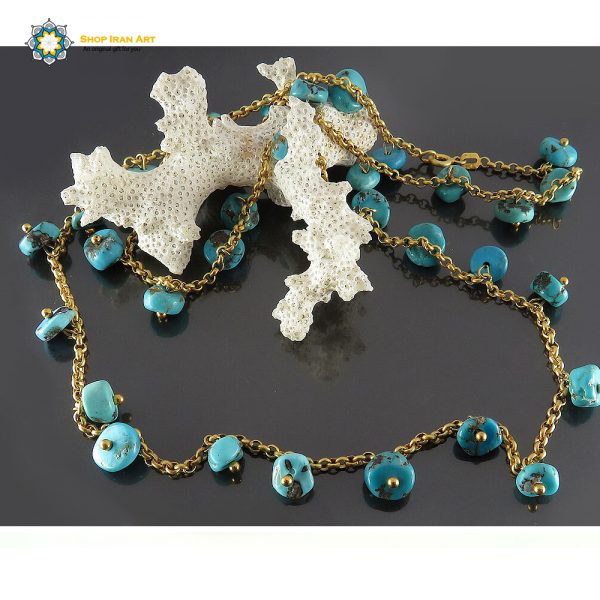 Persian Turquoise Necklace, Sparkle Design 5