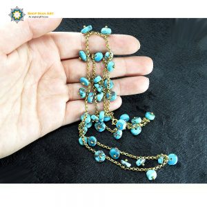 Persian Turquoise Necklace, Sparkle Design 13
