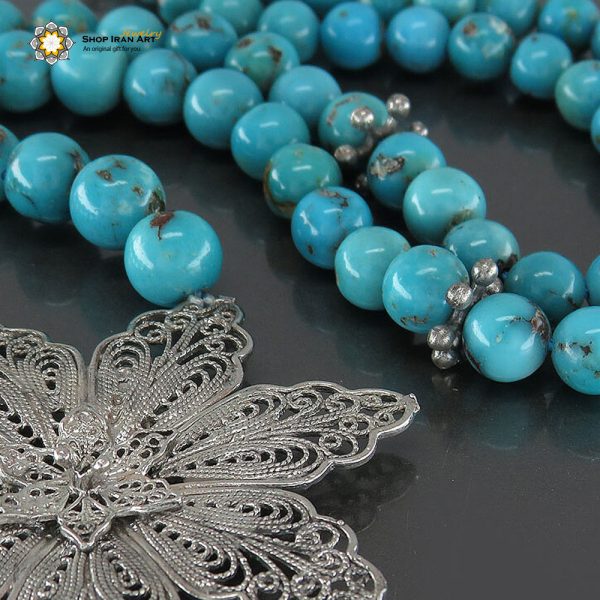 Persian Turquoise Necklace, The Sun Design 5