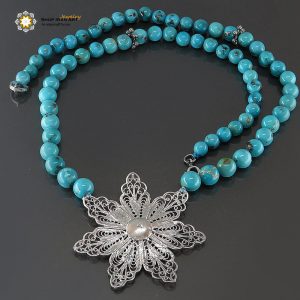 Persian Turquoise Necklace, The Sun Design 11