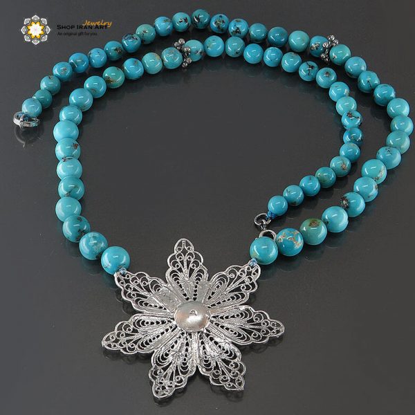 Persian Turquoise Necklace, The Sun Design 6