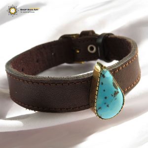Silver & Leather & Turquoise Bracelet, The love Rain Design