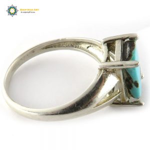Silver Turquoise Ring, Classic Design 13