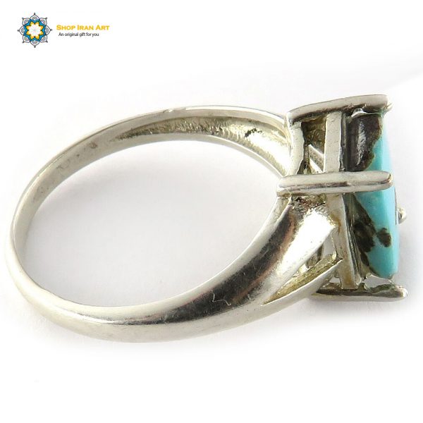 Silver Turquoise Ring, Classic Design 7