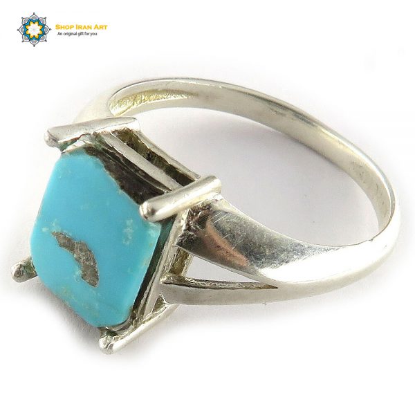 Silver Turquoise Ring, Classic Design 8