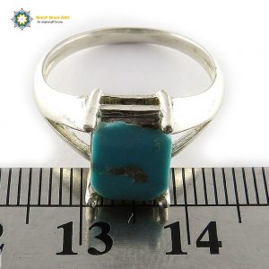 Silver Turquoise Ring, Classic Design 12